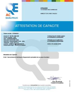 Qualifelec certificate